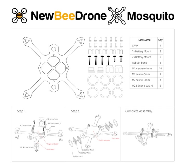 NewBeeDrone Mosquito XL Frame
